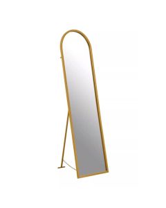 Avento Floor Mirror In Gold Iron Frame