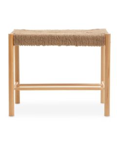 Bandar Small Hemp Rope Seating Bench In Natural Legs