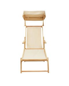 Beauport Oxford Fabric Lounger In Cream