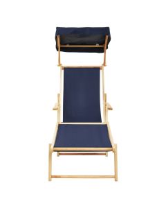 Beauport Oxford Fabric Lounger In Blue