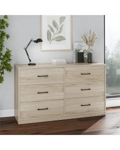 Brez Wooden Chest Of 6 Drawers In Light Oak