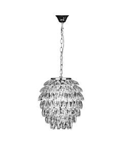 Fallon Clear Crystal Ceiling Ceiling Pendant Light In Chrome