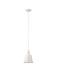 Parok Bell Design Metal Shade Ceiling Pendant Light In White