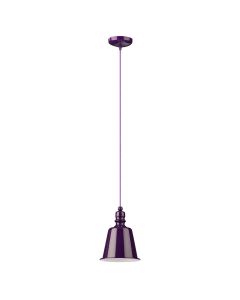 Parok Bell Design Metal Shade Ceiling Pendant Light In Purple