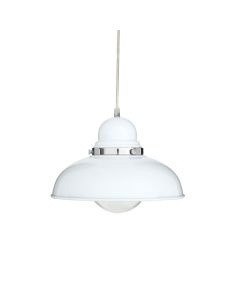 Jasper Contemporary Wide Shade Ceiling Pendant Light In White