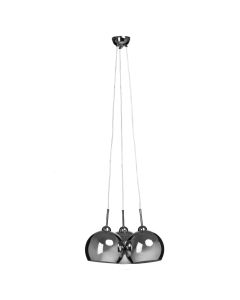 Gikoya Triple Ball Design Metal Shade Ceiling Pendant Light In Chrome