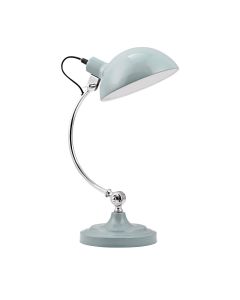 Vermont Metal Shade Table Lamp In Blue And Chrome
