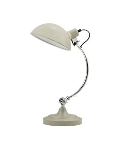 Vermont Metal Shade Table Lamp In Cream And Chrome