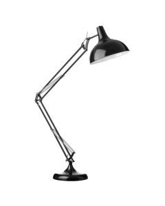Celdon Metal Study Floor Lamp In Black