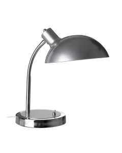 Celdon Flexible Grey Metal Shade Table Lamp With Chrome Base