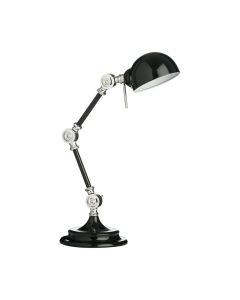 Library Adjustable Metal Table Lamp In Black