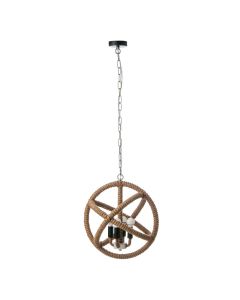 Maine Jute Rope Globe Design Ceiling Light In Natural