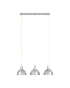 Jasper 3 Metal Shades Ceiling Pendant Light In Chrome