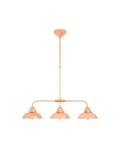 Jasper Industrial Style 3 Metal Shades Ceiling Pendant Light In Copper