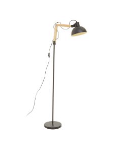 Blair Black High Gloss Shade Floor Lamp With Metal Stalk