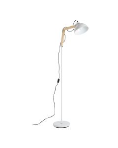 Blair White High Gloss Shade Floor Lamp With Metal Stalk