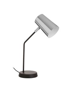 Bart Metal Table Lamp In Chrome With Black Base