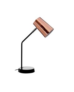 Bart Metal Table Lamp In Copper With Black Base