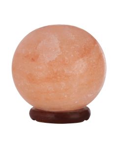 Trexant Orb Design Salt Table Lamp In Orange