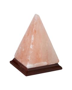 Trexant Pyramid Design Salt Table Lamp In Orange