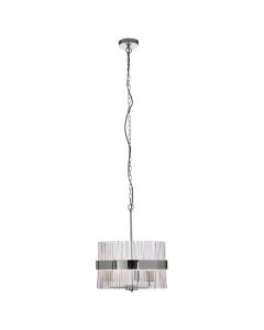 Westin Circular Glass Ceiling Ceiling Pendant Light In Silver