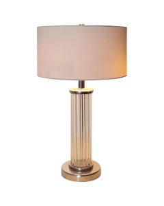Westin Cream Fabric Shade Table Lamp With Decorative Metal Base