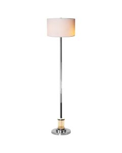 Westin Cream Fabric Shade Floor Lamp With Decorative Metal Base