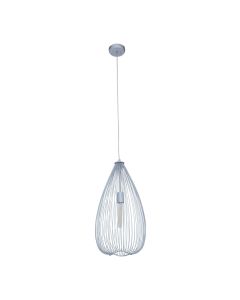 Lavis Contemporary Teardrop Shape Ceiling Pendant Light In Silver