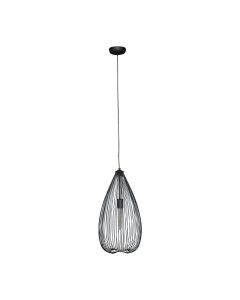 Lavis Contemporary Teardrop Shape Ceiling Pendant Light In Black