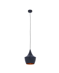 Leni Tent Shape Ceiling Pendant Light In Matt Black