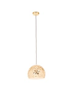 Leni Round Canopy Dome Shape Ceiling Pendant Light In Gold