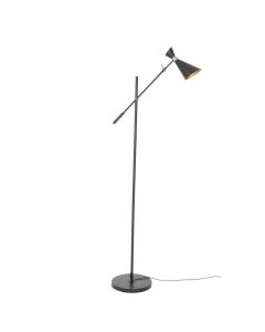 Linox Iron Floor Lamp In Black And Gold