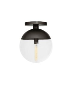 Revive Clear Glass Shade Ceiling Light In Black