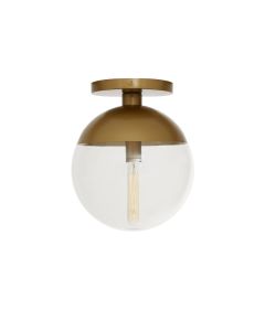 Revive Clear Glass Shade Ceiling Light In Gold