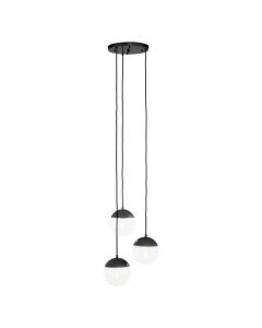 Revive 3 Lights Ceiling Pendant Light In Black