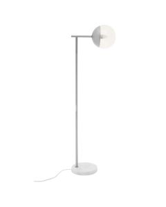 Revive 1 Light Clear Glass Shade Floor Lamp In Chrome