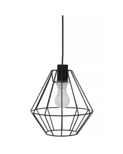 Wyra Ceiling Pendant Light In Black Metal Cage