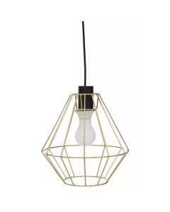Wyra Ceiling Pendant Light With Champagne Gold Metal Cage