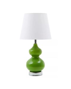 Heidy Light Green Glass Table Lamp With Chrome Base