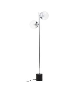 Revive Clear Glass Shade Floor Lamp With Black Marble Base