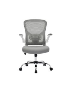 Prime Mesh Home And Office Chair In Grey And White