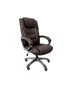 Regent Leather Effect Home And Office Chair In Brown