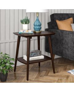 Brittany Wooden End Table In Walnut