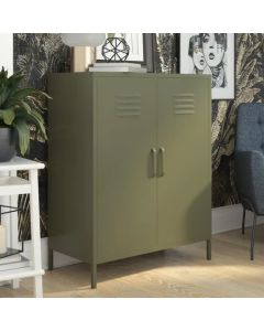 Bradford Metal Storage Cabinet Tall In 2 Doors In Olive Green