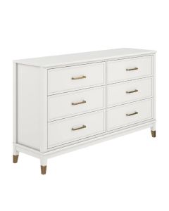 Westerleigh Wooden Chest Of 6 Drawers In White
