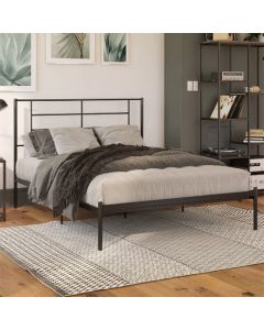 Jenson Metal Single Bed In Black