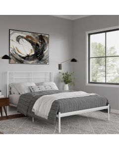 Jenson Metal Single Bed In White