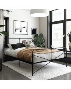 Leopold Metal Double Bed In Black