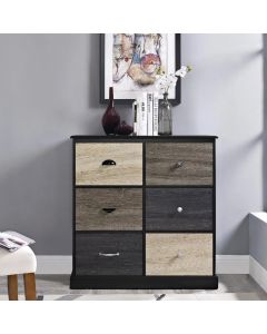 Mercer Wooden Storage Cabinet With 6 Doors In Black