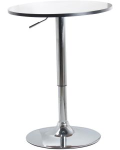 Zen Bar Table Natural or White Top with Chrome Base
